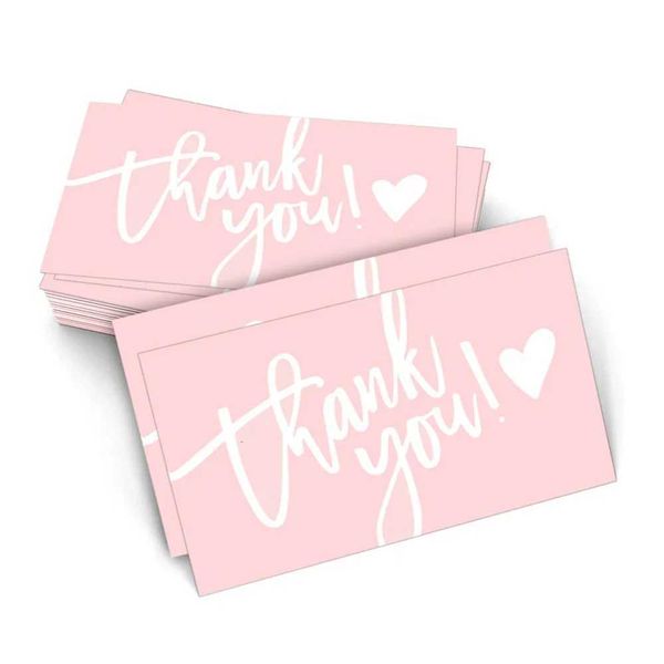 Runtow 50pcs Thank You Card Business Card Wedding Birthday Party Gift Box Thank You Label CardShopping Thank You Card L260520