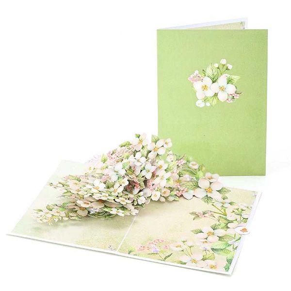 Pear Blossom Greeting Card Express Love Beautiful Florid Card With Envelope Valentines Card Friendship Presents Birthday Gifts L260520