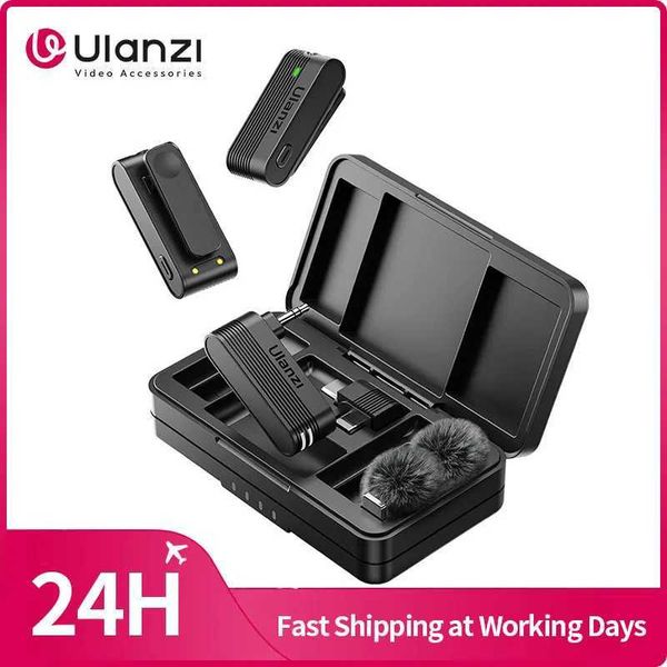 Ulanzi A100 Wireless Microphone Lavalier MIC for iPhone 16 15 ProMax Camera Sound Recording Real-time Monitoring J12 Upgrade T260521