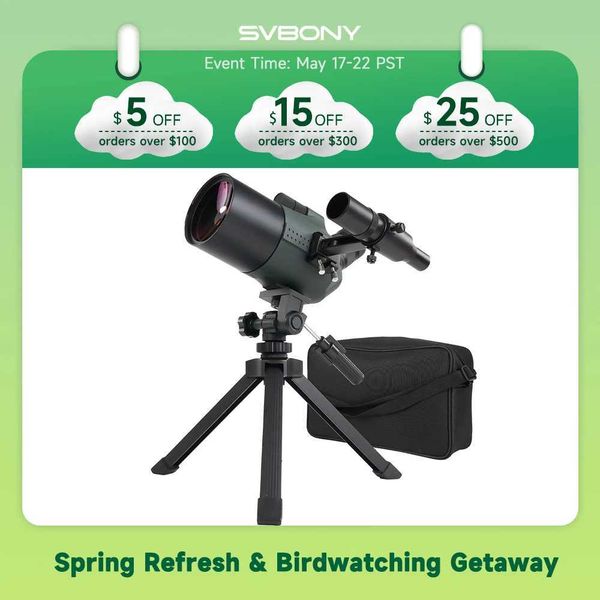 Svbony SV41Pro 28-84x80mm Mini Mak Spotting Scope Compact Telescope for Bird Watching Both Terrestrial and Astronomical Use T260521