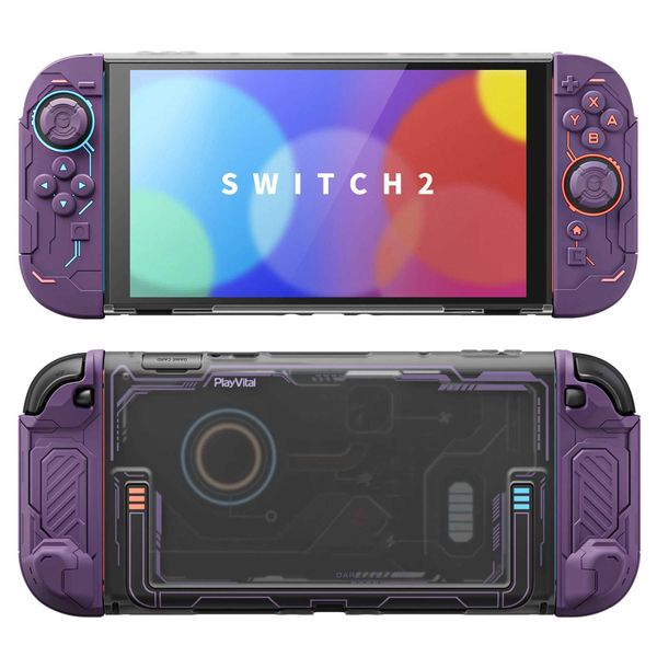 PlayVital Protective Case for Nintendo Switch 2 Stellar Mecha Ergonomic Anti-slip Silicone Grip Cover Dockable Hard Case Shell L260519MY7M