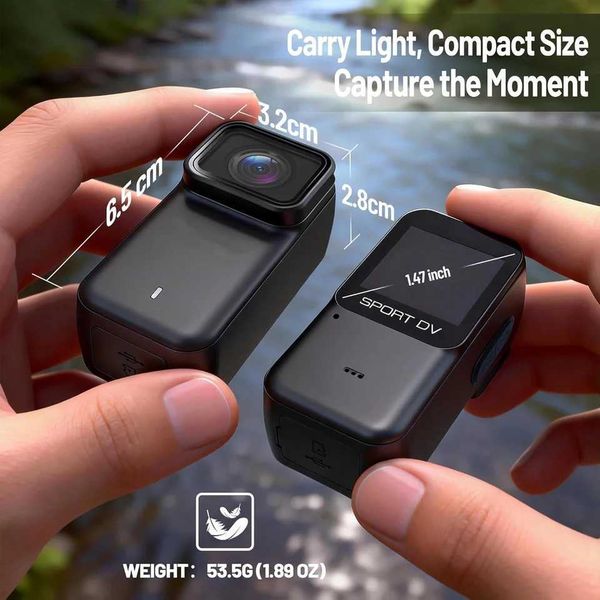 M21 4K MINI Camera WiFi Thumb Action Cameras Body with Audio and Video Recording Waterproof Magnetic Wearable Portable T260521