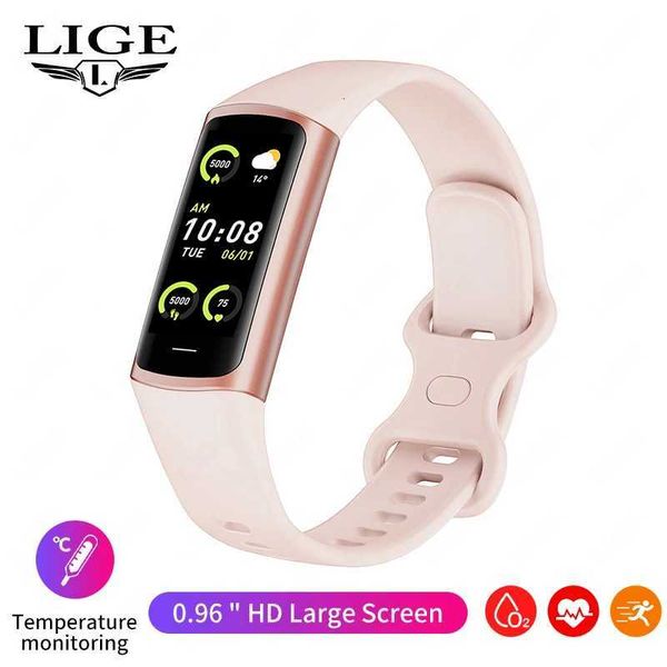 LIGE Fitness Tracker Heart Rate Blood Oxygen Blood Pressure Temperature Sleep All Day Health Monitoring Womens SmartwatchT260522