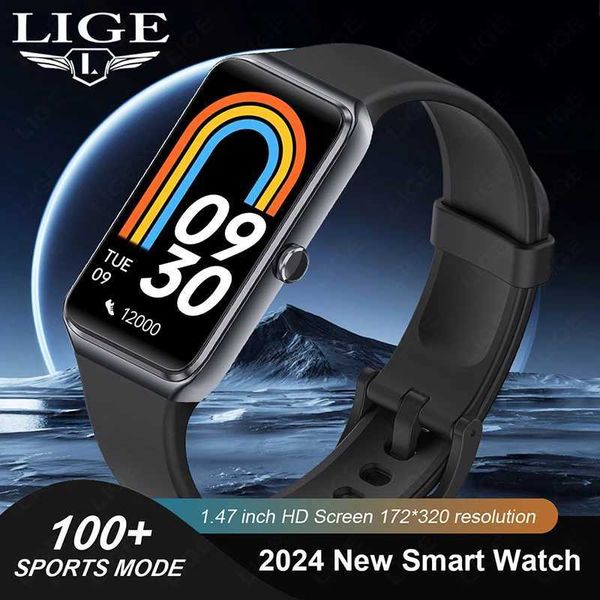 LIGE Men Heart Rate Smart Watch IP67 Waterproof Connected Smart Bracelet Blood Oxygen Sport Fitness Tracker Smartwatch WomenT260522