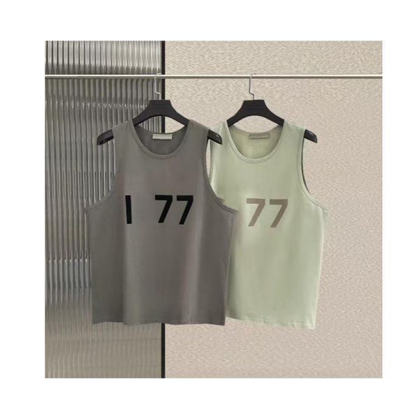 Trendy mens tshirt designer t shirt top fashion letter logo pure cotton reflective sleeveless men tank summer casual loose sports man shirt tank oversize sports vest