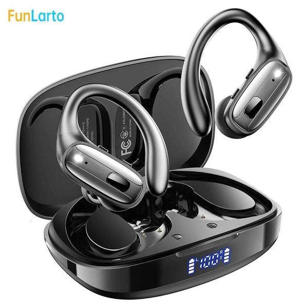 Sports BT 5.3 Headphones Wireless Earbuds Ear Buds with ENC Noise Canceling Mic LED Power Display IPX7 Waterproof Headset 26Y0523