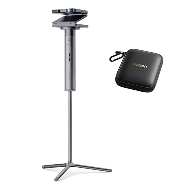 Mini ZIP Tri-Fold Truly Portable DLP Projector with PowerPlay Stand & Bag,Outdoor One-Click Screen Mirroring