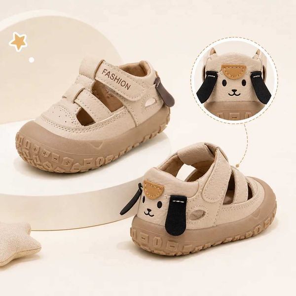 PU Leather Summer Sandals For Children Cute Dog Boys Girls Sandals Anti-slippery Ergonomics Barefoot Sandals For Children C260522