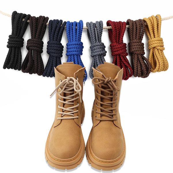 Bold Round Shoelaces Quality Durable Polyester Sneakers Shoe laces Boots Laces for Shoes 80/100/120/140/160cm Shoestrings 1Pair 260522