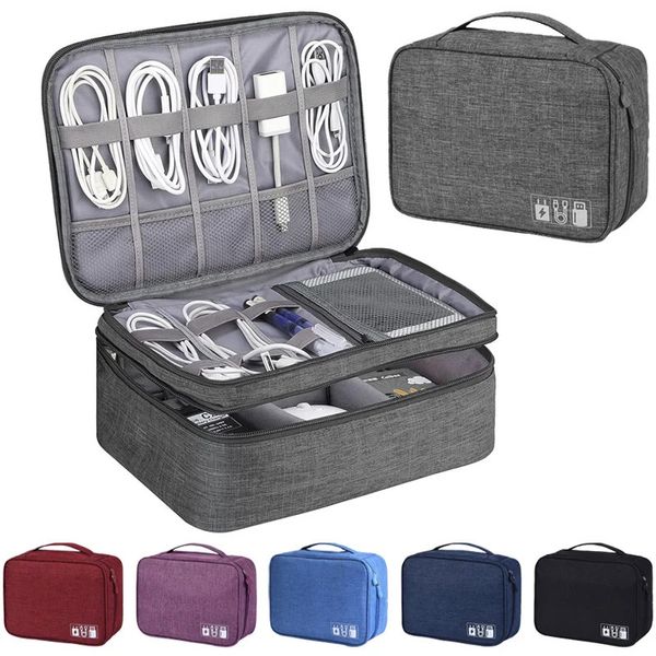 Travel Cable storage bag Portable waterproof Digital electronic storage bag USB data cable charger plug storage cable storagebag 260522