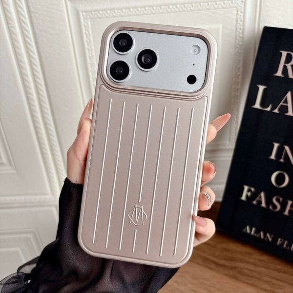 Designer RIM Phone Case Rimowalugage Suitable For 17 Pro Max 16 15 Shockproof Premium Simple Luggage Protective Thin