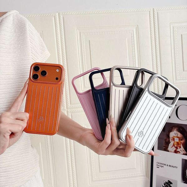 Designer RIM Phone Case Rimowalugage Suitable For 17 Pro Max 16 15 Shockproof Premium Simple Luggage Protective