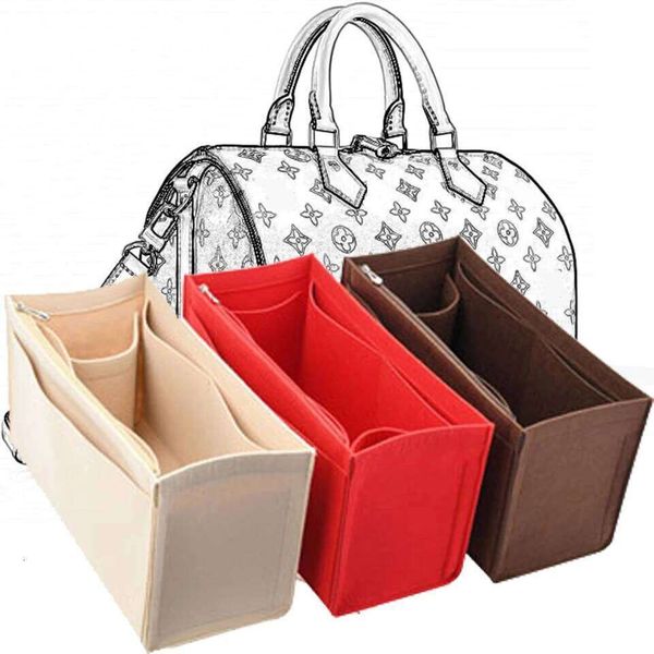 for Speedy 25 30 35 Felt Purse Inserts HandBag and Tote bag Neverful Organizer Insert Bag 26Y0525