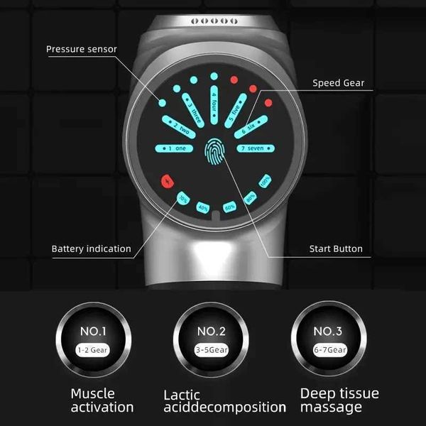 Professional Fascia Gun 4800mAh Deep Tissue Percussion Vibrat Massage Fitness Back And Neck Muscle Relaxation Massager L260525UCPY