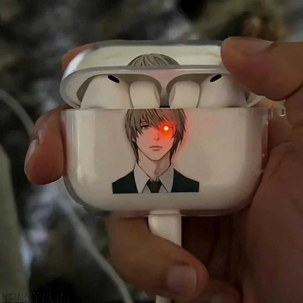 Japan Anime Mikami Teru Yagami Light for Death Note Case TPU Case for AirPods 4 Pro 3 Clear Transparent Bluetooth Earphone Case T260525