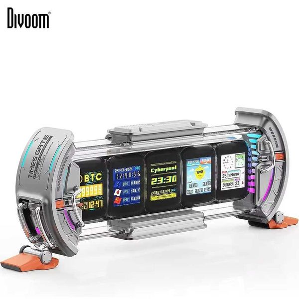 Divoom Times Gate Gaming Room Setup Digital Clock with Smart APP Control WiFi Connect RGB LED Display Office Decor Cyberpunk T260525