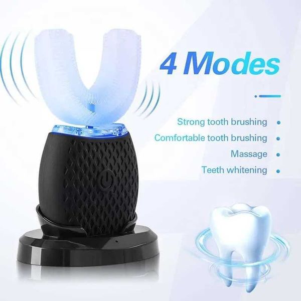 Electric Toothbrush for Adult Automatic USB Charge U-Shaped Sonic Wave Toothbrush 360 Degrees Intelligent Rechargeable ToothbrusL260526