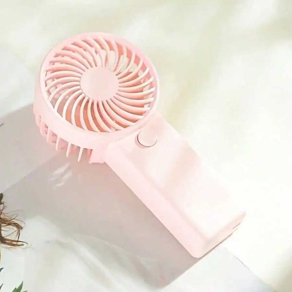 1pc Mini Handheld Fan - Portable Lightweight Battery-Powered Cooling Fan with High-Speed Quiet Operation 4 Colors Z260526