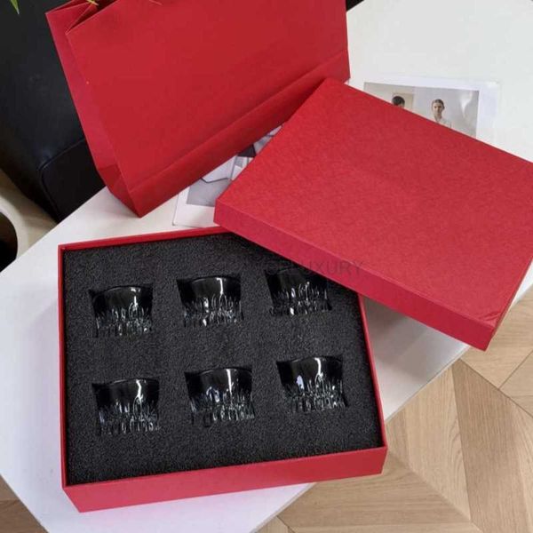 Liquor Manufacturer Gift Set Whiskey Glasses Set 6 Glasses Household Glass Shot GlassesY260527