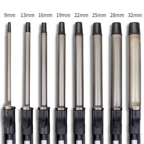 Professional 19mm 25mm 32mm Automatic Rotating Curling Iron Temperature Display Ceramic Hair Curler Hair Curler Anti Scalding L260526