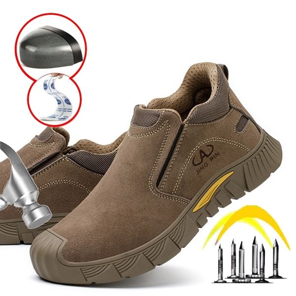 Imwete Fashion Work Safety Shoes Men Breathable Outdoor Hiking Steel Toe Sneakers Electric Insulated Protection Footwear 260522BJ