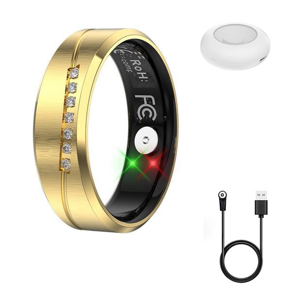 HR05 Alloy Smart Ring Heart Rate Sleep Monitoring Calls Alarm Clock Sedentary Drinking Water Vibration Reminder