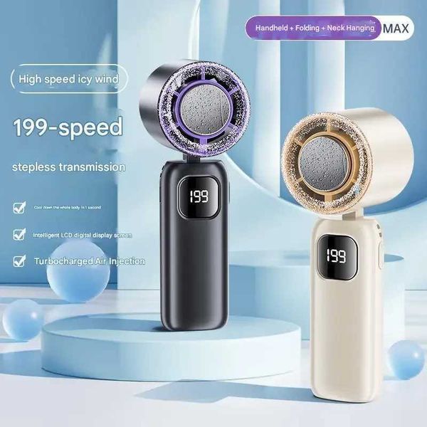 Summer Cooling Electric Fan Portable Turbo Fan Rechargeable Handheld Desktop Dual-Purpose Air Conditioner for Camping C260528