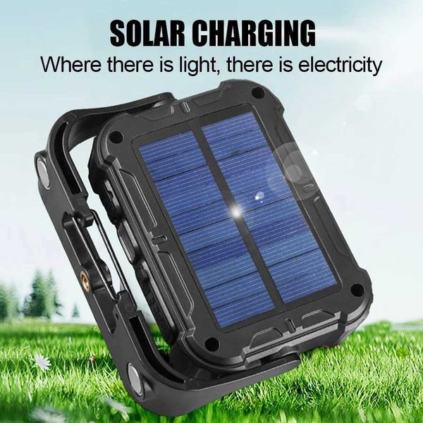 Portable Rechargeable Lanterns With Power Bank/with Magnetic Base Handle Outdoor Solar Hook Light For Emergency Outdoor Camping M260527