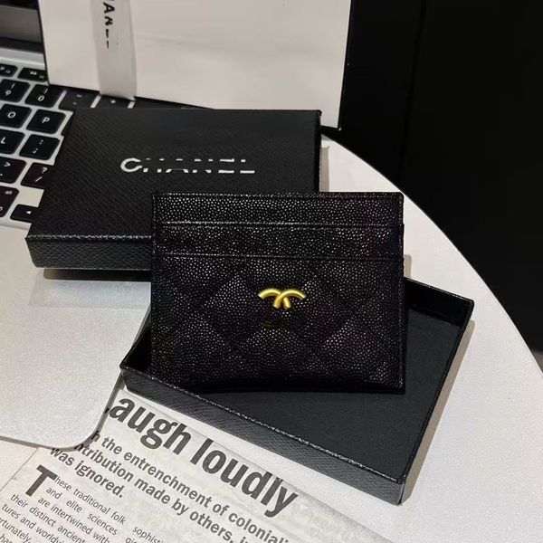 Card Holder Soft Lambskin Short Wallet Small Style Quilted wallet designer New Ultra-thin Genuine Leather Zipper Mini Coin Purse for Women Men wallet card holder