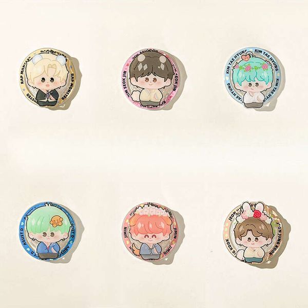 Btsmerch Bt21 Kpop Album Korean Entertainment Group BTS Designer Magnetic Stand Cute Cartoon Support Stands Mini Accessories Phone Holder