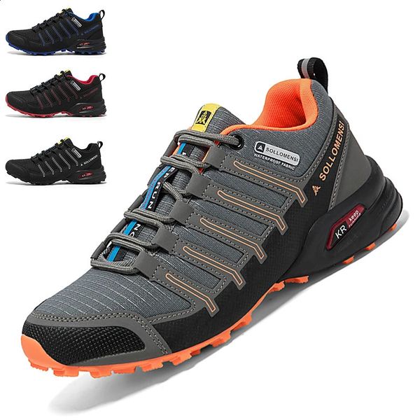 Mens Waterproof Hiking Shoes Outdoor Breathable Travel Walking Shoes Tactical Training Shoes Comfortable Lockless Cycling Shoes 260529BJ