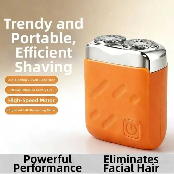 USB Rechargeable Mini Electric Shaver Dry and Wet Use Low Noise Electric Razor Intelligent Dual Control Washable Facial TrimmerJ260530