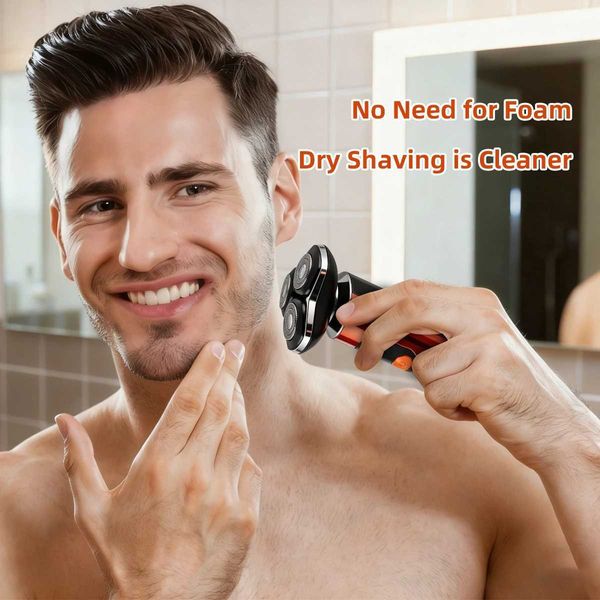 UONE Electric Shaver 3D IPX6 Waterproof Razor Wet And Dry Dual Use Face Beard Battery Digital Display For MenJ260530