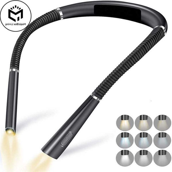 Flexible Neck Novelty Reading Light Lights Handsfree Book Hanling Read Lamp Portable USB Rechargeable Lighting M260702
