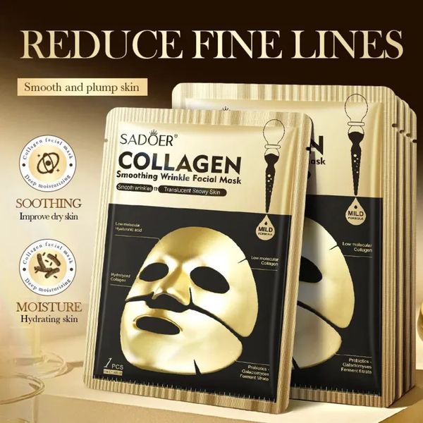 Golden Facial Izing Aging S Face Mask Sheet Collagen Masks Skin Maquillaje Care Product 001