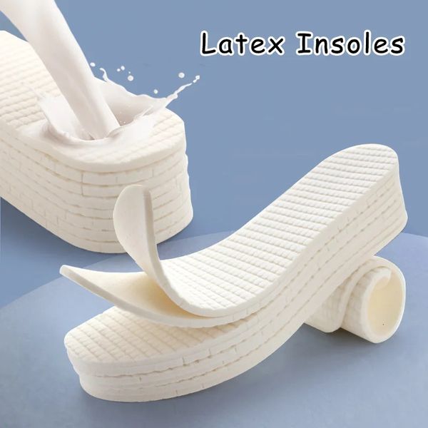 1Pair Latex Odor Resistant Insoles Breathable and Sweat Absorbing for Sports Shoes Men Women Leisure Massage 260702