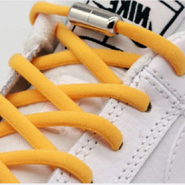 Elastic No Tie Shoelaces Semicircle Shoe Laces For Kids and Adult Sneakers Shoelace Quick Lazy Metal Lock Strings Rope Round 260702