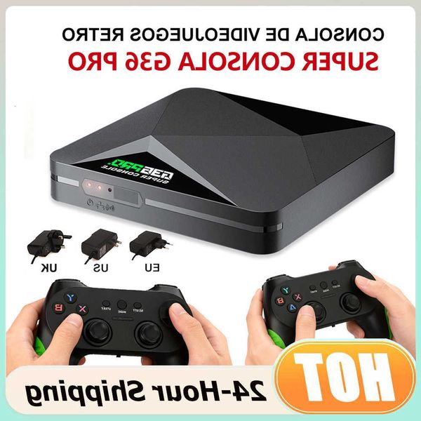 Game Super Console G36 Pro Box US/EU Retro Video Game Console Classic Arcade Games for PS1/NAOMI/Sega with Gamepad HD Two-player H260704