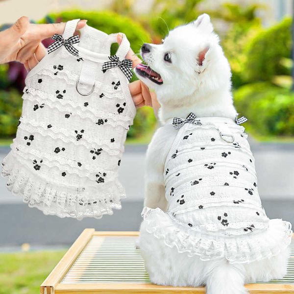 Dwarf cat spring and summer layered lace vest pet dog clothes apparel clothing supplies J260704