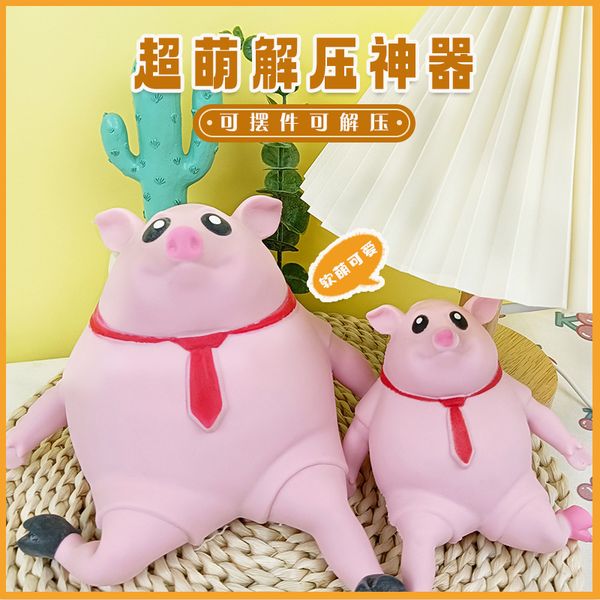Colorful TikTok-Themed Stress Reliever: Unique Pink Sand-Filled Piggy Pillow