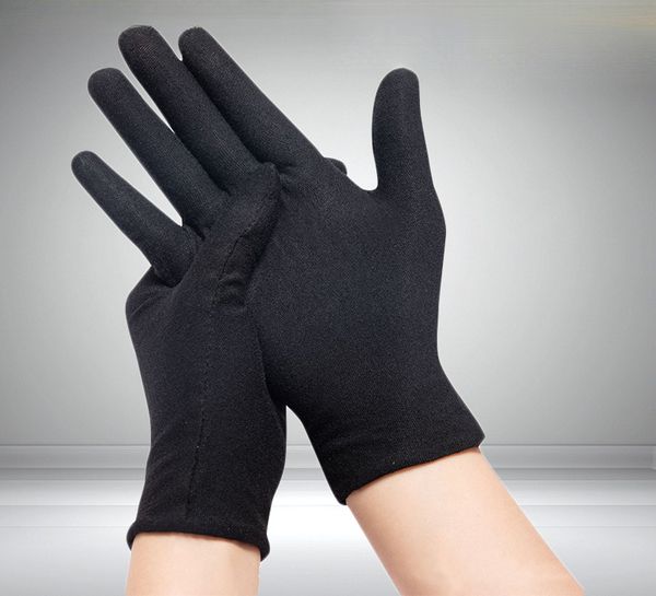 Black Breathable Soft Thin Cotton Protective Inspection Handling Jewelry Photography Warehouse Labor Safety Work Gloves