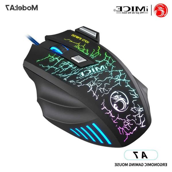 LED Colorful Computer Gaming Mouse Professional Ultra-precise For Dota 2 LOL Gamer Mouse Ergonomic 2400 DPI USB Wired Mouse D260707