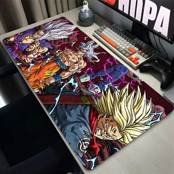 Pad Mouse DBZ Vegeta Goku Larger XXL Laptop Computer Keyboard Lock Edge Desk Mat Pc Gaming Accessories Dragon Ball Z Mousepad D260707
