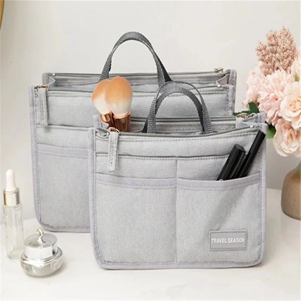 Insert Bag Makeup Handbag Organizer Travel Inner maquillaje Purse Portable Cosmetic Women Tote Fit Various Bags 002
