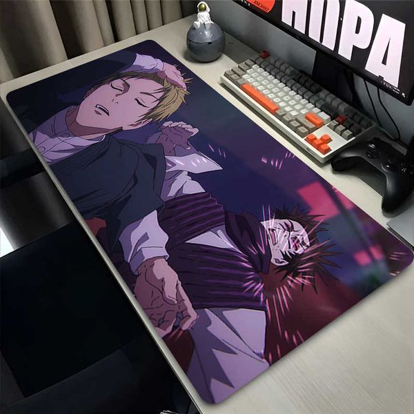 Mouse Large Pad Gaming Anime Jujutsu Kaisen Zenin Naoya Mousepad LockEdge Computer Keyboard Desk Mat Rubber Base Mouse Mats D260707