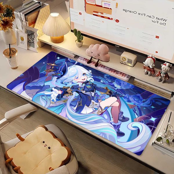 Genshin Game Impact Furina Mouse Pad Non-slip Rubber Gamer Balance Computer Mat Decoracion Deskmat Laptop Office Large C260729