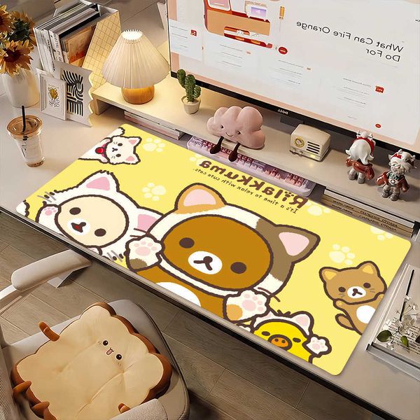 R-Rilakkuma-S Cartoon Cute Mouse Pad Non-slip Rubber Gamer Balance Computer Mat Decoracion Deskmat Laptop Office Large C260729