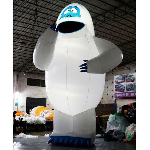Free delivery Christmas Decoration Lighted Bumble The Abominable Inflatable Snowman Monster Giant Snow For outdoor events