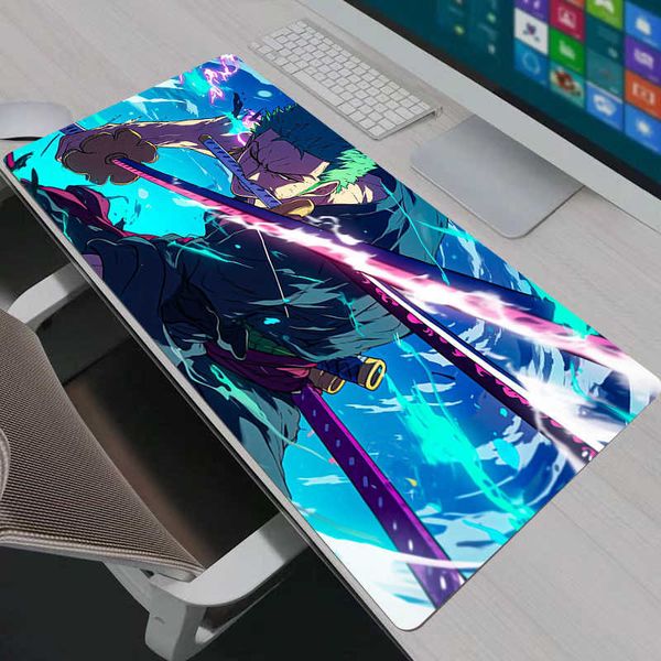 Piece One Zoro Mouse Pad Computer Laptop Anime Keyboard Mouse Mat Large Mousepad Keyboards Gamers Decoracion Desk Mat C260729