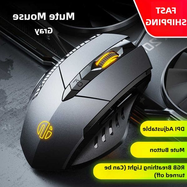 Wired PW1 Mouse Ergonomic Silent Click programming Gaming Mouse 6 Button Running light for Inphic Multi-Device Universal Mouse D260707